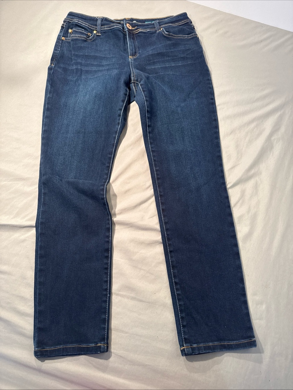INC International Concepts Womens Skinny Jeans Dark Blue